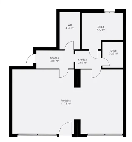 Pronájem obchodního prostoru, Klatovy, Nádražní, 65 m2