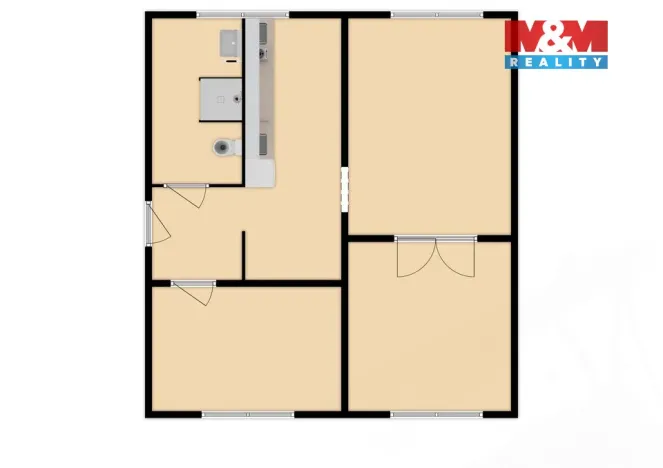 Prodej bytu 3+1, Klášterec nad Ohří, Školní, 66 m2