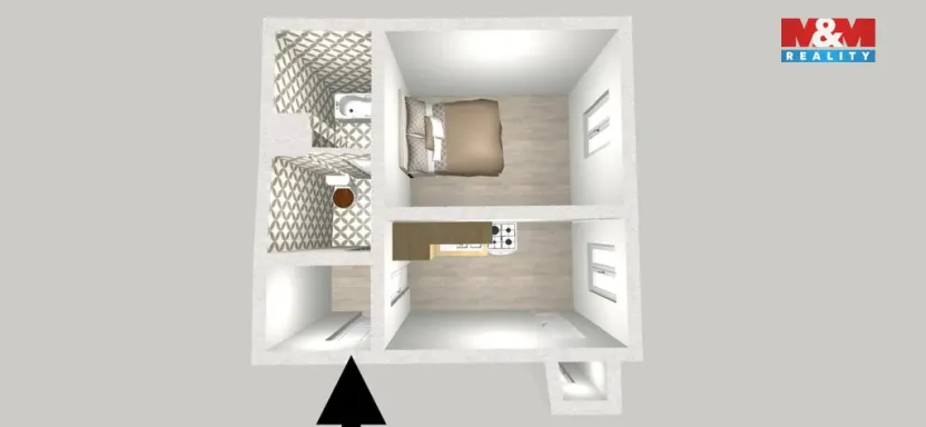 Pronájem bytu 1+1, Praha - Michle, Nuselská, 37 m2