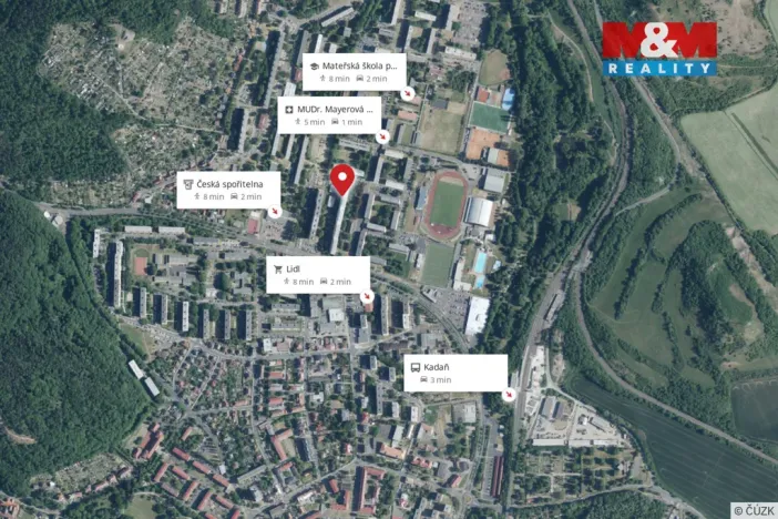 Prodej bytu 2+1, Kadaň, Chomutovská, 54 m2