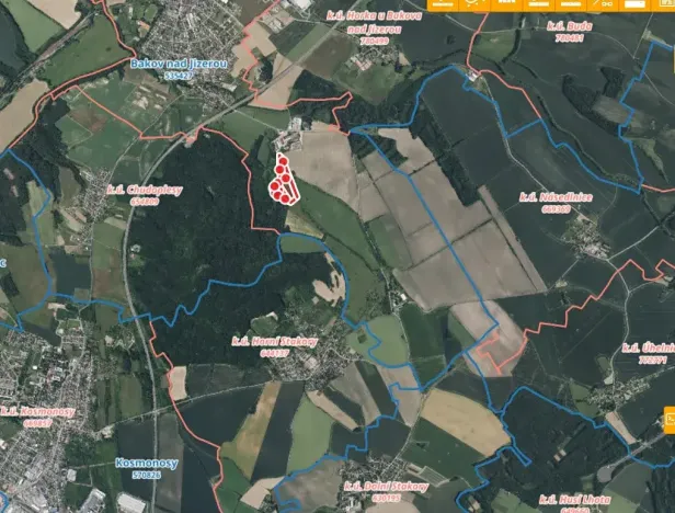 Pronájem louky, Bakov nad Jizerou, 48746 m2