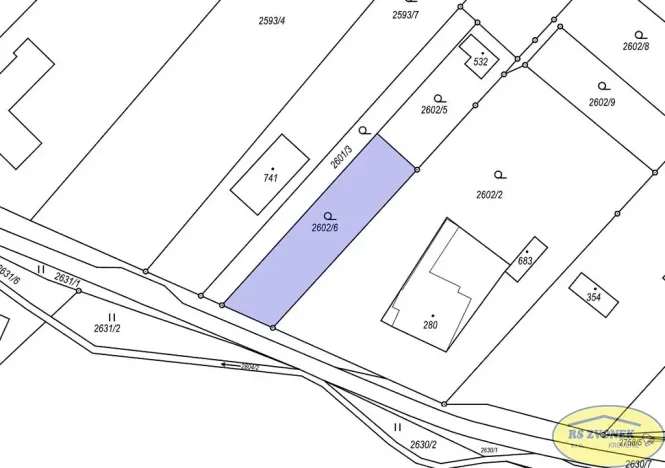 Prodej zahrady, Roštín, 548 m2