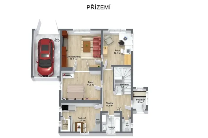 Prodej rodinného domu, Praha - Zbraslav, Pod spravedlností, 196 m2