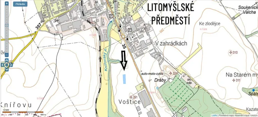 Prodej komerčního pozemku, Vysoké Mýto, Voštice, 3383 m2