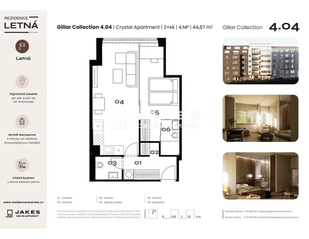 Prodej bytu 2+kk, Praha - Holešovice, Kostelní, 45 m2