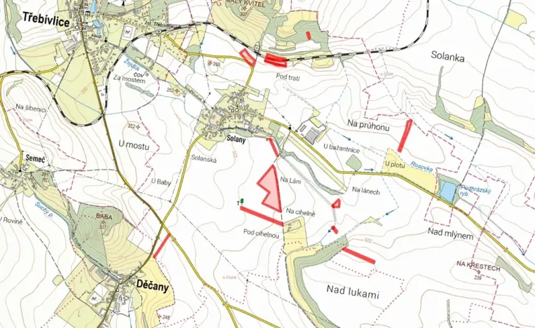 Prodej pole, Děčany, 75550 m2