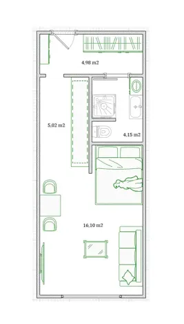 Prodej bytu 1+kk, Brno, Žebětínská, 31 m2