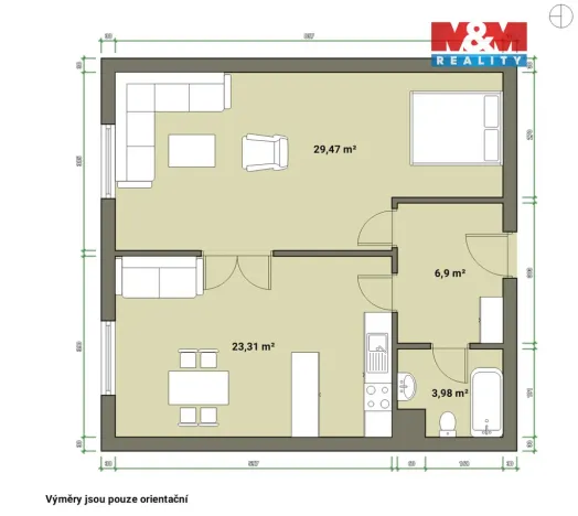 Prodej bytu 2+kk, Mariánské Lázně, Masarykova, 65 m2
