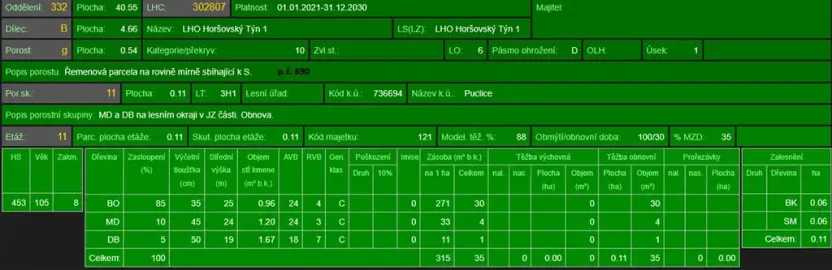 Prodej podílu lesa, Puclice, 12856 m2