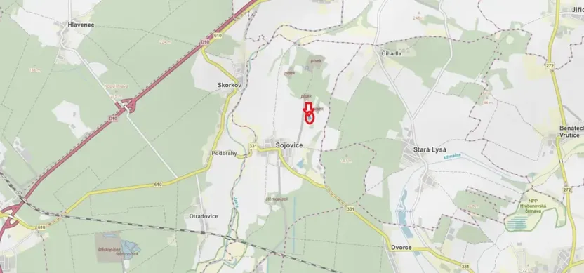 Prodej podílu lesa, Sojovice, 1204 m2