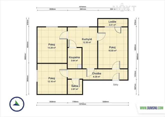 Prodej bytu 3+1, Loučná nad Desnou, 74 m2