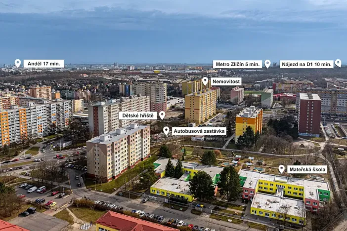 Pronájem bytu 3+kk, Praha - Řepy, Bazovského, 69 m2