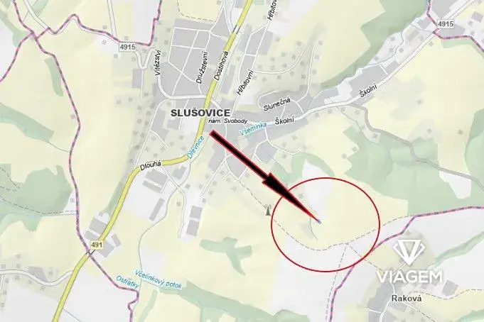 Prodej zahrady, Slušovice, 372 m2