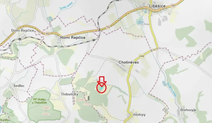 Prodej lesa, Chotiněves, 3854 m2