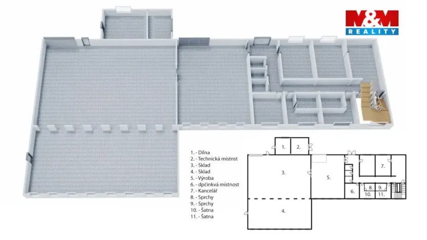 Pronájem obchodního prostoru, Zbraslavice, 1320 m2