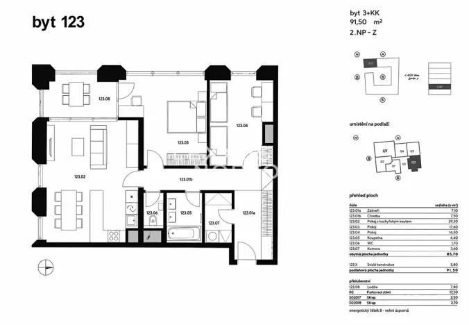Pronájem bytu 3+kk, Praha - Smíchov, Nádražní, 92 m2