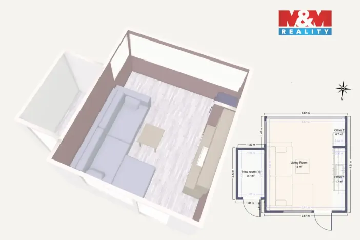 Prodej zahrady, Kadaň, 478 m2