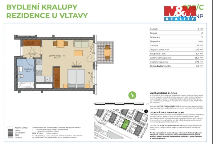 Prodej bytu 1+kk, Kralupy nad Vltavou, Nádražní, 42 m2