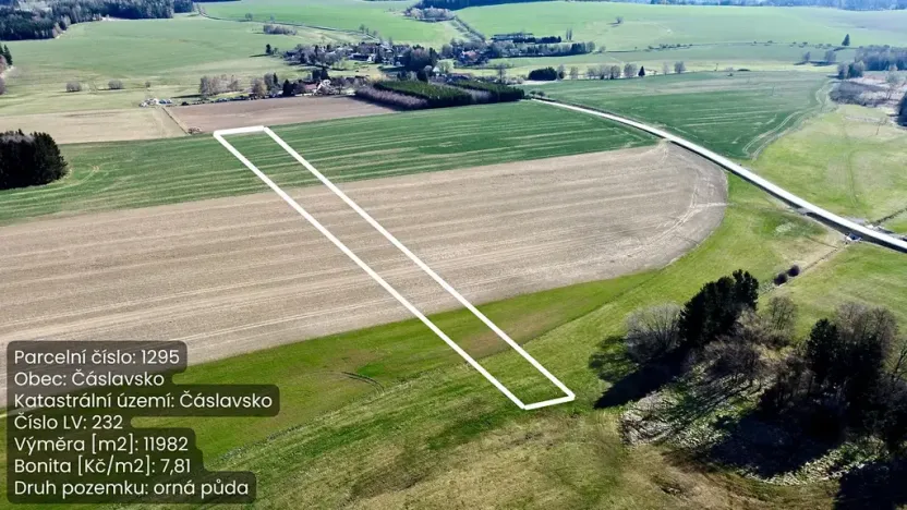 Prodej pole, Čáslavsko, 11982 m2