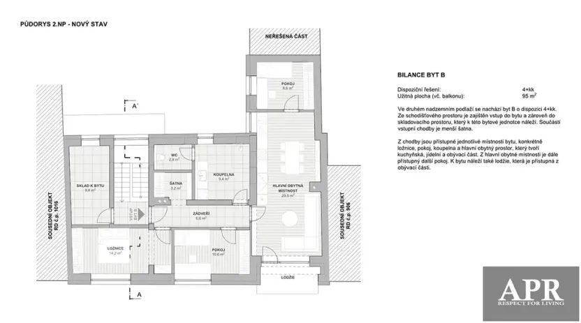 Prodej bytu 4+kk, Hluk, Antonínská, 95 m2