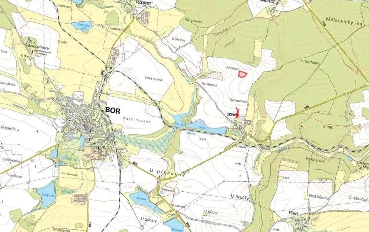 Prodej pole, Bor, 8917 m2