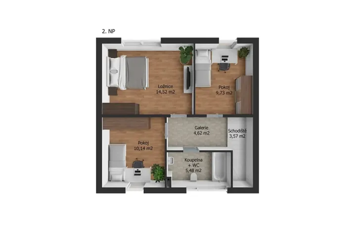 Pronájem rodinného domu, Kladruby, 96 m2