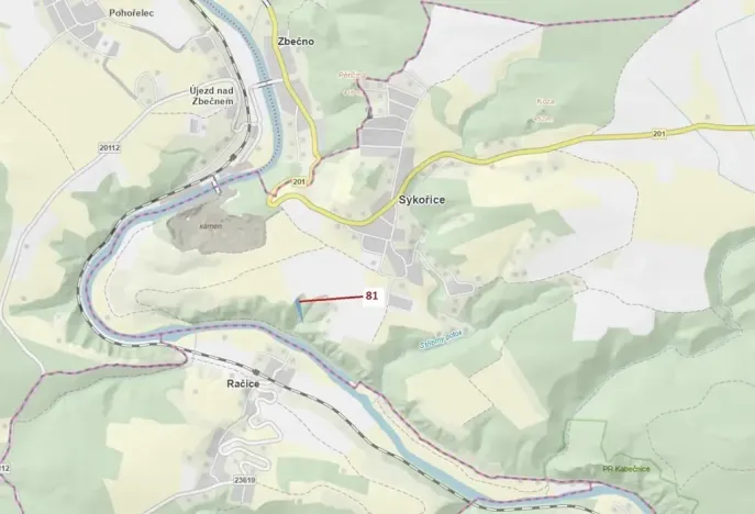 Dražba lesa, Sýkořice, 1816 m2