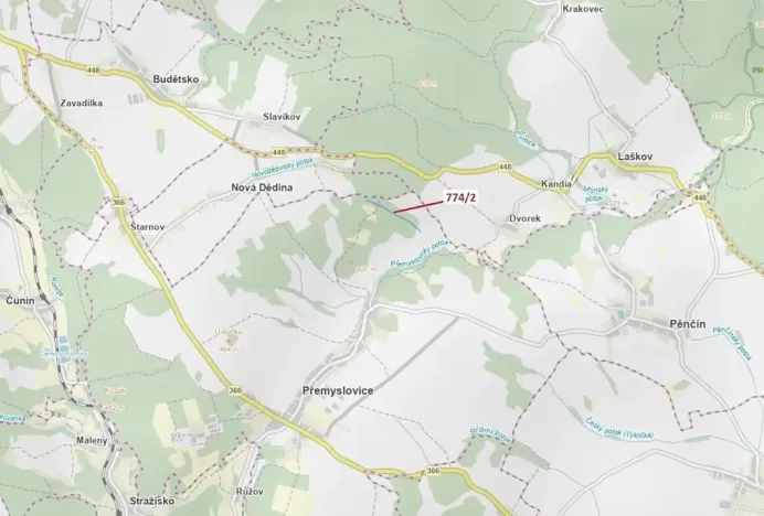 Dražba lesa, Přemyslovice, 7901 m2