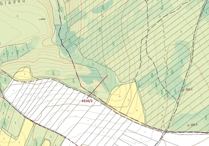Dražba lesa, Opatov, 7085 m2