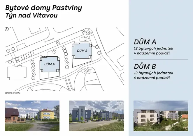 Prodej bytu 3+kk, Týn nad Vltavou, Na pastvinách, 64 m2