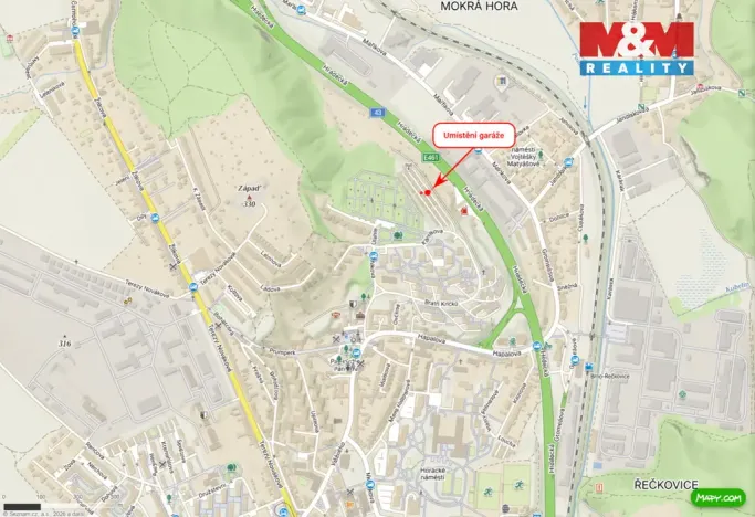 Pronájem garáže, Brno, Kárníkova, 18 m2