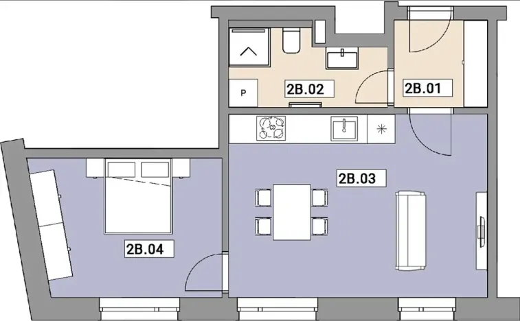 Prodej bytu 2+kk, Praha - Zbraslav, Elišky Přemyslovny, 44 m2