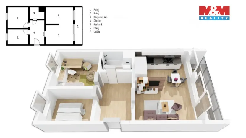Prodej bytu 3+1, Praha - Prosek, Bílinská, 61 m2