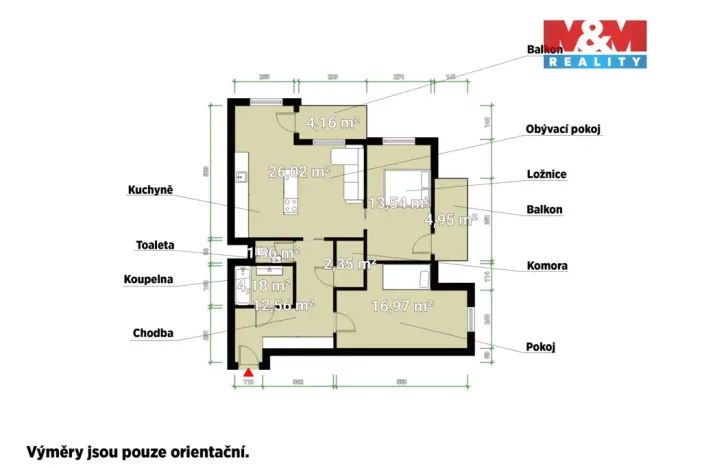 Pronájem bytu 3+kk, Plzeň, Goldscheiderova, 77 m2