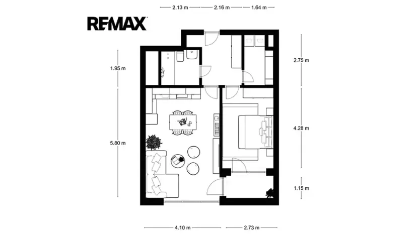 Pronájem bytu 2+kk, Praha - Kamýk, Zimova, 58 m2