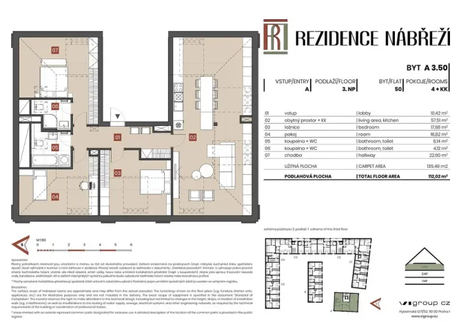 Prodej bytu 4+kk, Brandýs nad Labem-Stará Boleslav - Stará Boleslav, Nábřeží, 136 m2