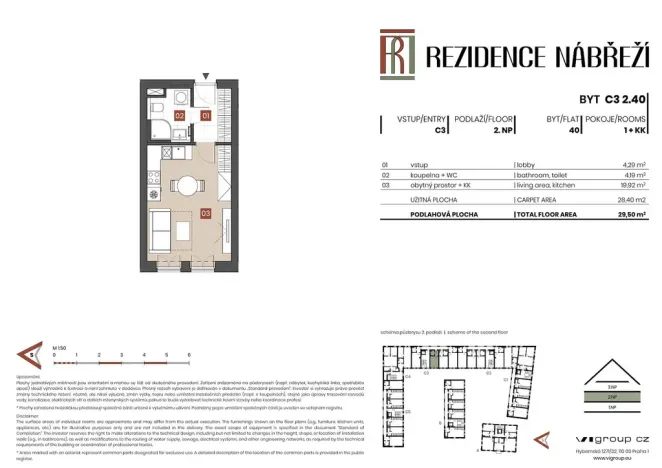 Prodej bytu 1+kk, Brandýs nad Labem-Stará Boleslav - Stará Boleslav, Nábřeží, 28 m2
