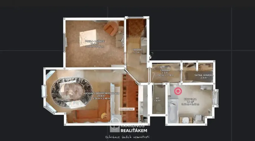 Pronájem bytu 2+1, Teplice nad Bečvou, 58 m2