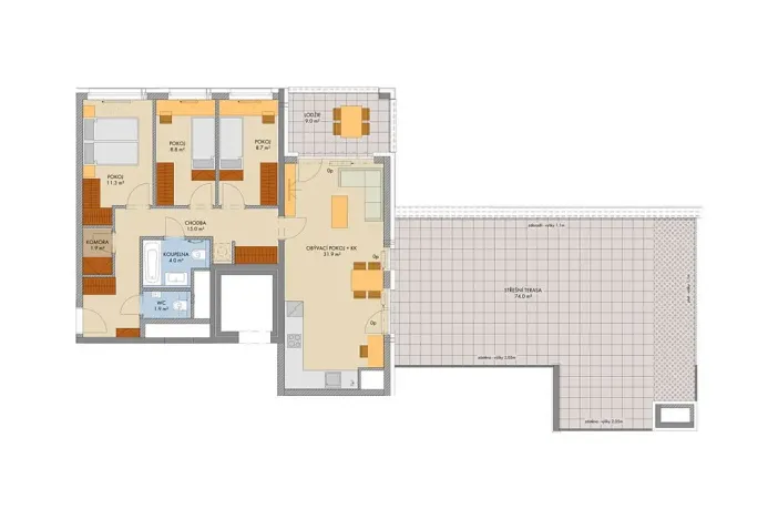 Prodej bytu 4+kk, Praha, Svitákova, 88 m2