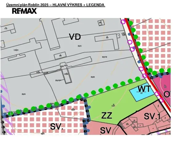 Prodej komerčního pozemku, Roblín, 2000 m2
