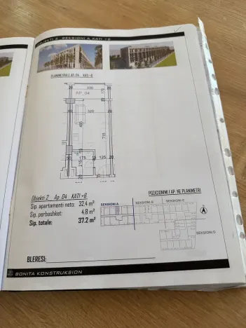 Prodej bytu 1+kk, Rruga Viena, Golem, Albánie, 37 m2