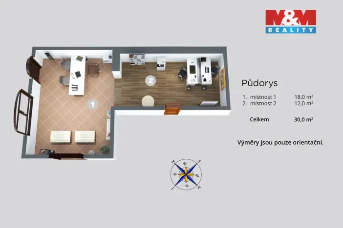 Pronájem obchodního prostoru, Úštěk - Úštěk-Vnitřní Město, Mírové náměstí, 34 m2