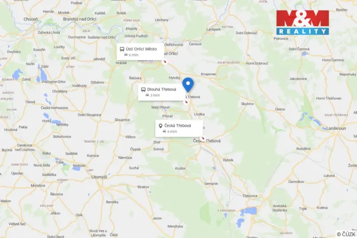 Prodej komerčního pozemku, Dlouhá Třebová, Spojovací, 1661 m2
