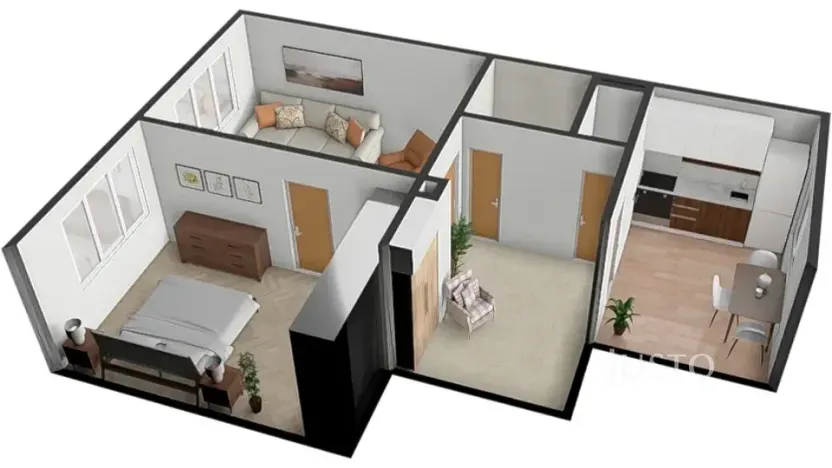 Prodej bytu 2+1, Písek, Šafaříkova, 52 m2