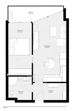 Pronájem bytu 2+kk, Sezimovo Ústí, náměstí Tomáše Bati, 46 m2