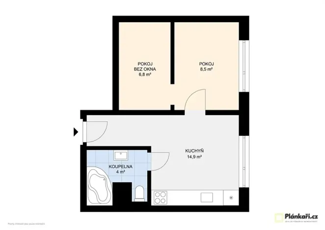 Pronájem bytu 1+1, Lovosice, Vodní, 37 m2