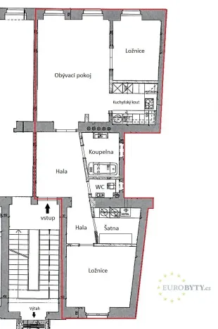 Pronájem bytu 3+kk, Praha - Nové Město, Jungmannova, 86 m2