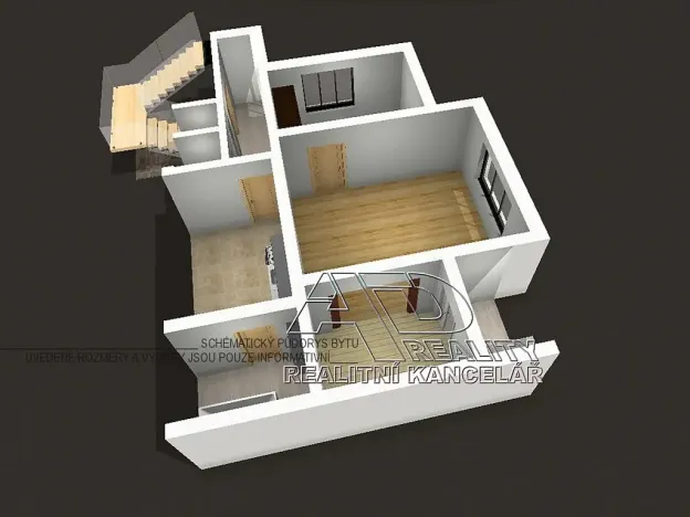 Pronájem bytu 2+1, České Budějovice, 70 m2