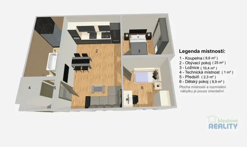 Pronájem bytu 3+kk, Lázně Toušeň, Na Ostrůvku, 57 m2