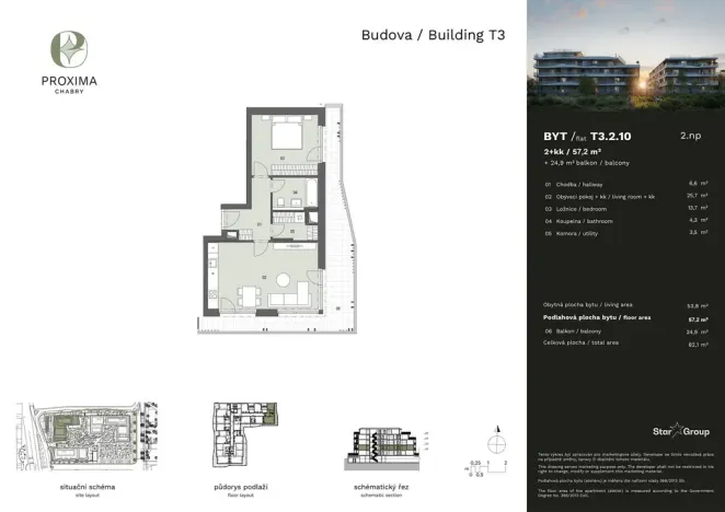 Prodej bytu 2+kk, Praha - Dolní Chabry, Tušimická, 57 m2